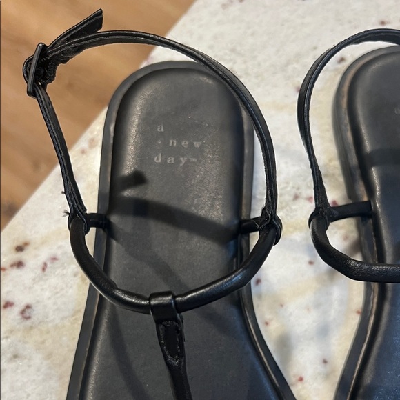 A New Day Black Strappy Sandals - Picture 2 of 4
